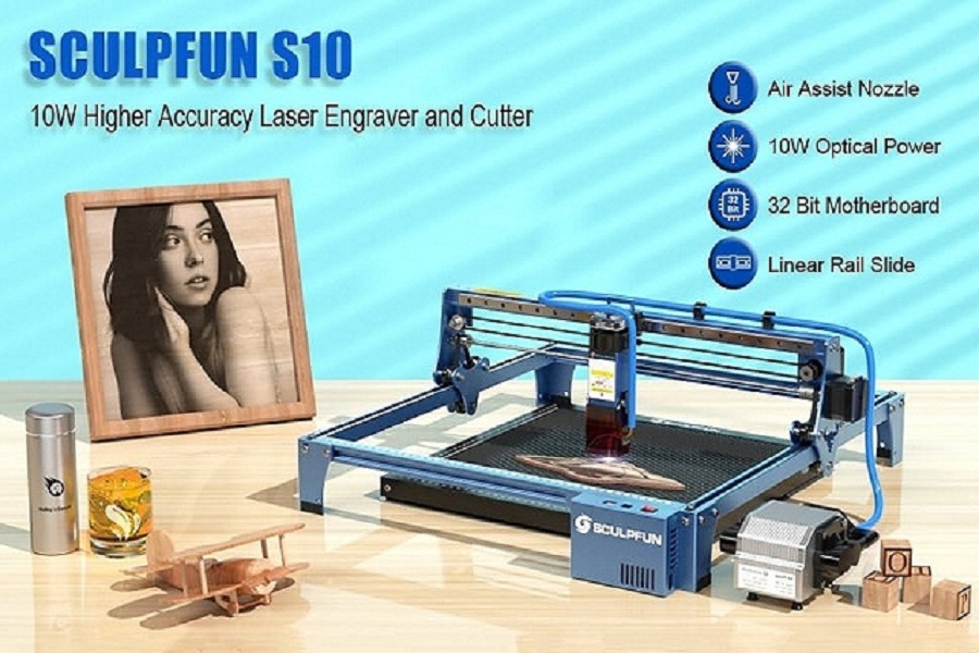SCULPFUN Official Laser Engraving Machine Enclosure Smoke Exhaust Box -  720x720x360mm