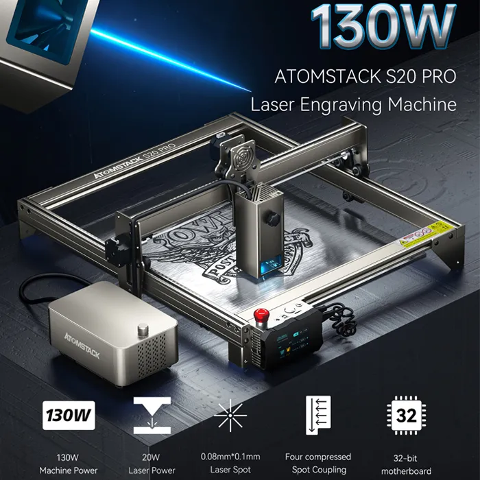 High-Power Desktop Laser Engravers : 20W laser engraver