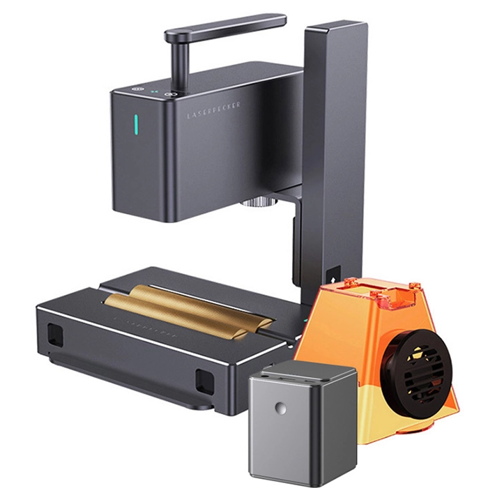 LaserPecker 2 Laser Engraver, Laser Engraving Machine with Roller Portable  Laser Cutter Compact Handheld Laser Etching Machine - with Storage